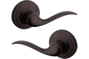 Weiser Toluca Venetian Bronze Door Handle, Reversible Passage Lever, Interior Door Handles for Hall and Closet Door, Non-lock