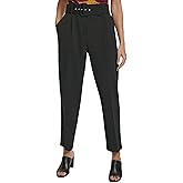 Calvin Klein Womens Belted Ankle Trouser Pant