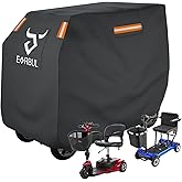 EVRBUL Mobility Scooter Cover Heavy Duty Waterproof 420D Outdoor Electric Scooter Cover Rain,UV, Dustproof with Reflective Strips Air Vents Windproof Buckles 57"L x 27"W x 39" H