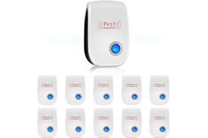 WYEWYE Ultrasonic Pest Repeller 10 Pack,Mosquito Repellent Plug in Pest Control Mice Repellent to Repel Flies,Spiders,Rodent,Ant,Indoor Cockroach Repellent for Home,Office,School,Safe for Adults Kids
