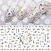 4 sheet Fading Flower Water Decals Ink Painting Nail Transfer Decals Water Color Nail Art Water Seal Water Slide