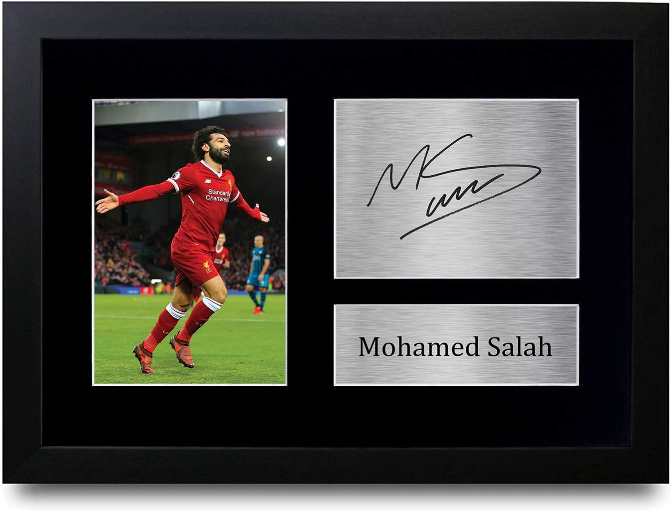 HWC Trading FR Mohamed Mo Salah Gifts Signed A4 Printed Autograph Liverpool Gift Framed Print Photo Picture Display