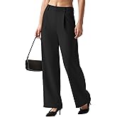 CHEERYAH Women's Wide Leg Work Dress Pants High Waisted Casual Slacks Business Office Pants with Pockets 29"/31"