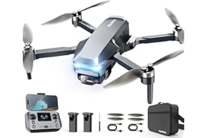 REDRIE GPS Drones with Camera for Adults 4K, Foldable Drone with Brushless Motor, Auto Return/Follow, Tap Fly/Circle Fly, Beginner-Friendly One Key Start, 45 Mins Flight, Under 249g