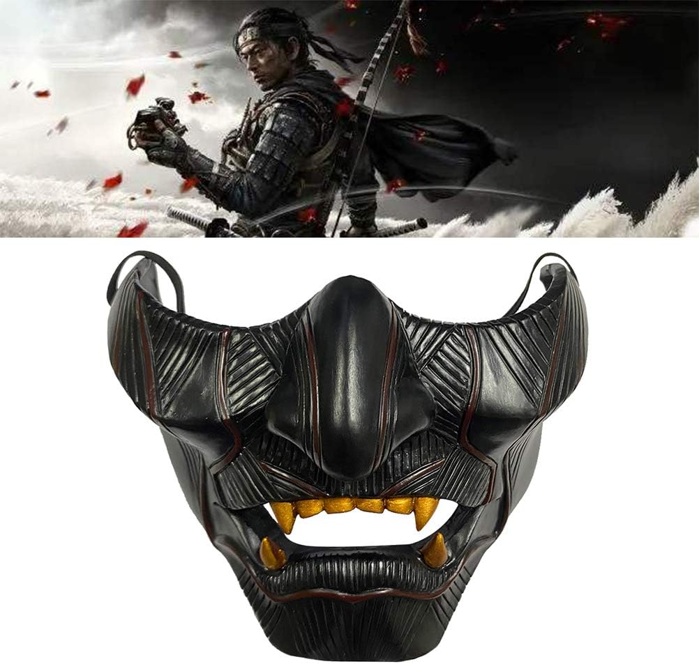 QoFina Halloween props decorations, ghost of tsushima, jin sakai mask
