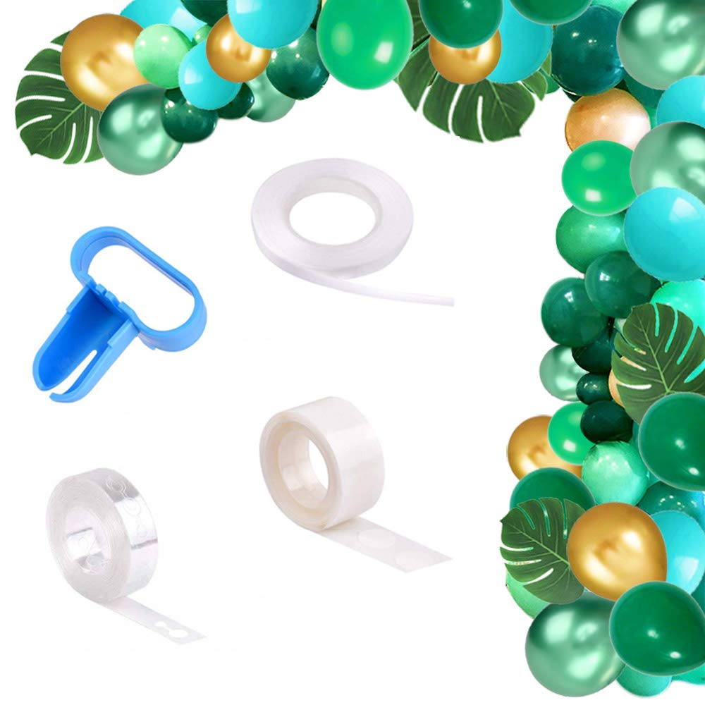 Yiran Jungle Safari Theme Balloon Garland Arch Kit Birthday Party Decorations 78pcs Green and Gold Balloons 16Ft Long for Kids Boys Baby Shower