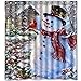 Charming Charm 66X72 inches Inches Winter Holiday Merry Christmas Happy Snowman and Cardinals Shower Curtain New Waterproof Polyester Fabric Bath Curtain ( Shower Rings Included )