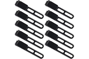 MAYALI 10PCS Tactical Black Stainless Steel Attachment Clip Slim 3.3 Belt Loop with Mounting Chicago Screws DIY Kydex Holster