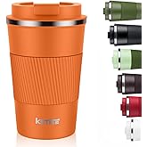 KETIEE 12oz Insulated Travel Mug, Vacuum Stainless Steel Double Walled Reusable Coffee Cup with Leakproof Lid, Hot and Iced Coffee Tea Water