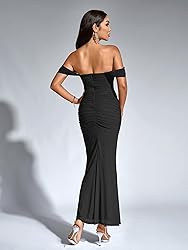 KUTUMAI Off The Shoulder Maxi Long Dress Corset