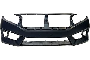 FitParts Compatible with Front Bumper Cover Fascia 2016-2018 Honda Civic DX EX LX Sedan Coupe. New Primed Without Sensor Holes, With Fog Light Holes. HO1000306 04711TBAA00ZZ 2017