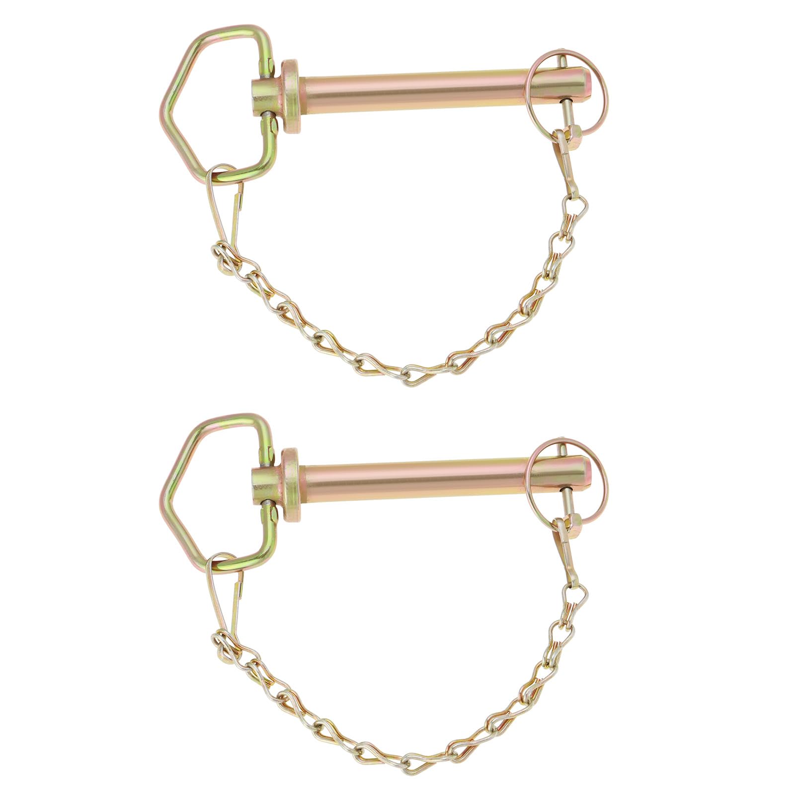 VGOL 2 Pieces Trailer Tow Bar Hitch Pin 5/8" x 4.33" with Chain and Linchpin for Secure Mounting of Hitches and Axles Agricultural Towing