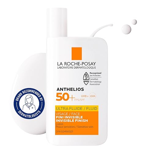 La Roche-Posay Anthelios Face Sunscreen & BUNDLE, Broad Spectrum UVA-UVB Sun Protection for all Skin Types, Lightweight, Non-Greasy Texture, Non-Comedogenic, Water Resistant, Fragrance Free