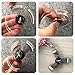 EZOONTri Fidget Spinner Metal Finger Toys, Aluminum Hand Spinner Replaceable Bearing Max 4 Mins Spinning Time EDC ADHD Focus Toy for Kids Adults (COLORFUL-BLACK)