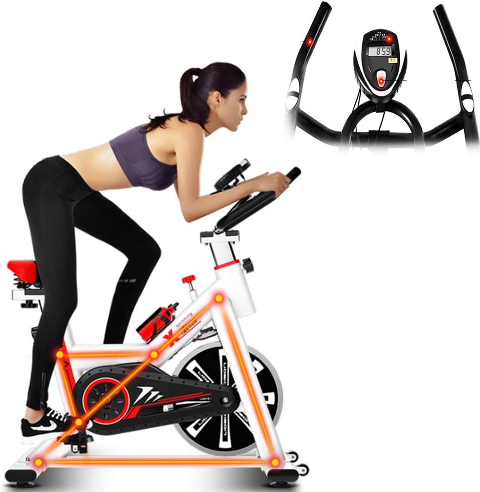 LCYZ Indoor Spinning Bicycle,Ultra-Quiet Exercise Bike,with Resistance Band System,Home Bicycle Sports Fitness Equipment