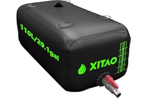 XITAO 29Gal Water Storage Bladder w/Water Level Indicator, Large Capacity Foldable Water Storage Containers, Portable Emergency Water Tank Water Bag for RVs, Fire Prevention, Irrigation