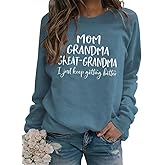 JBF Cloth Mama Boys Sweatshirt Women Long Sleeve Pullover Mama Sweatshirt Casual Loose Crew Neck Fall Pullover Tops