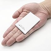 Attom Tech Dual USB Output Super Slim Power Bank Ultra Thin, 3000mAh Portable Charger Mini External Phone Battery Pack Small Dual Outlet, Emergency Phone Power Backup (White)