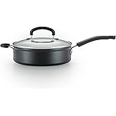 T-fal Advanced Nonstick Jumbo Cooker 5 Quart Oven Safe 350F Cookware, Pots and Pans, Dishwasher Safe Black