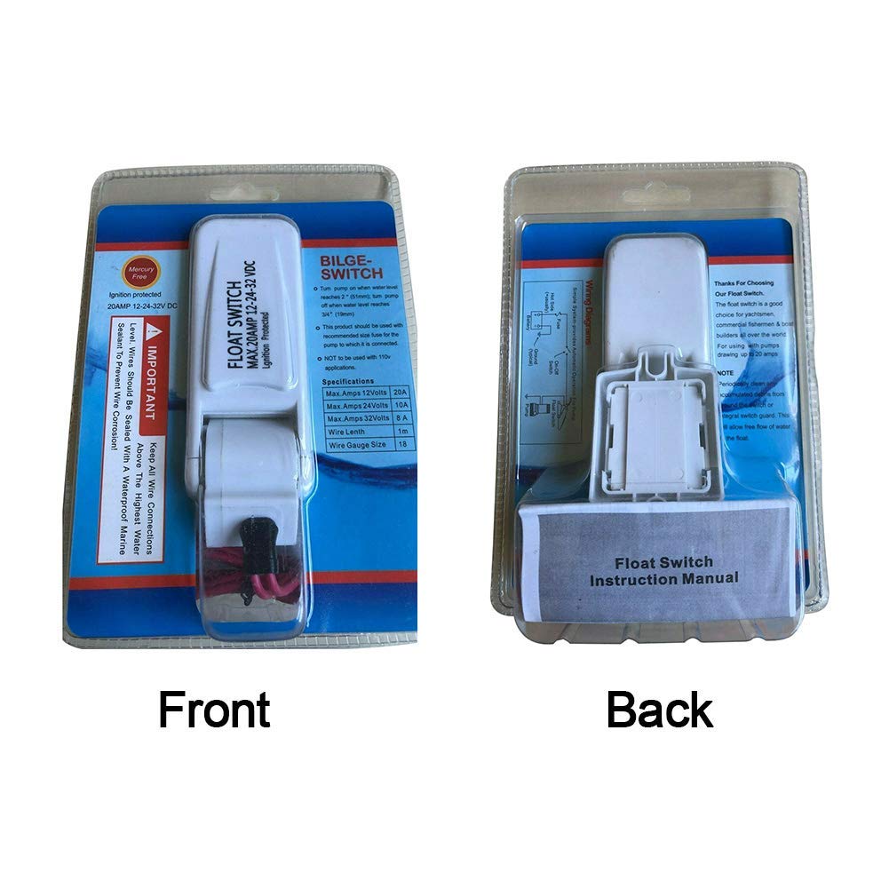 1x Auto Float Switch 12v 24v 32v Automatic Bilge Pump Control