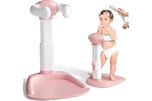 COOSEYA® Baby Shower Stand, Toddler Bath Stand Support with Thicker Colum, Anti-Pinch, Anti-Slip Base, Adjustable Shower Holder for Toddler Standing Up Themselves, Ideal Gift for Infants 8-36 Months