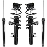 COMPLETESTRUTS - Front Complete Strut Assemblies with Coil Springs and Rear Shock Absorbers Replacement for 2012-2018 Ford Focus - Set of 4