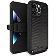 Pelican Shield Series - iPhone 14 Pro Max Case 6.7" [Compatible with MagSafe] [21ft Military Grade Drop Protection] Magnetic Charging iPhone Case Cover with Belt Clip Holster Kickstand - Black