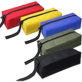 5 pcs Zipper Utility Waterproof Canvas Tool Organizer Bag Screws Nails Bolts Pouch Nuts Heavy Duty Multipurpose Storage Bags