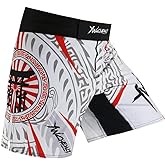 MMA Shorts for Men Fight Grappling Shorts Mens BJJ Shorts for Men No Gi Mid Thigh