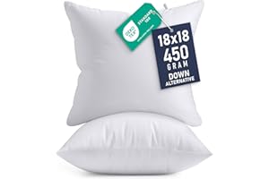 Utopia Bedding Lot de 2 coussins décoratifs d’intérieur – 45,7 x 45,7 cm – Blanc