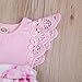 Newborn Infant Baby Girls Dress Floral Flutter Lace Sleeve Dresses Ruffle Romper Skirts Summer Clothes