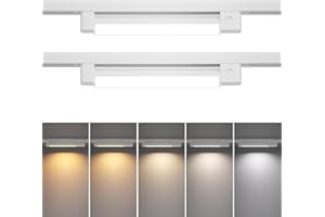 TuyuBEE 5 Color Linear H Track Lighting Heads H Type Track Light Heads Dimmable LED Track Lighting Fixtures Ceiling Spotlight, H Style Track Heads for H Track Lighting Rails - White CRI90 15W 2 Pack