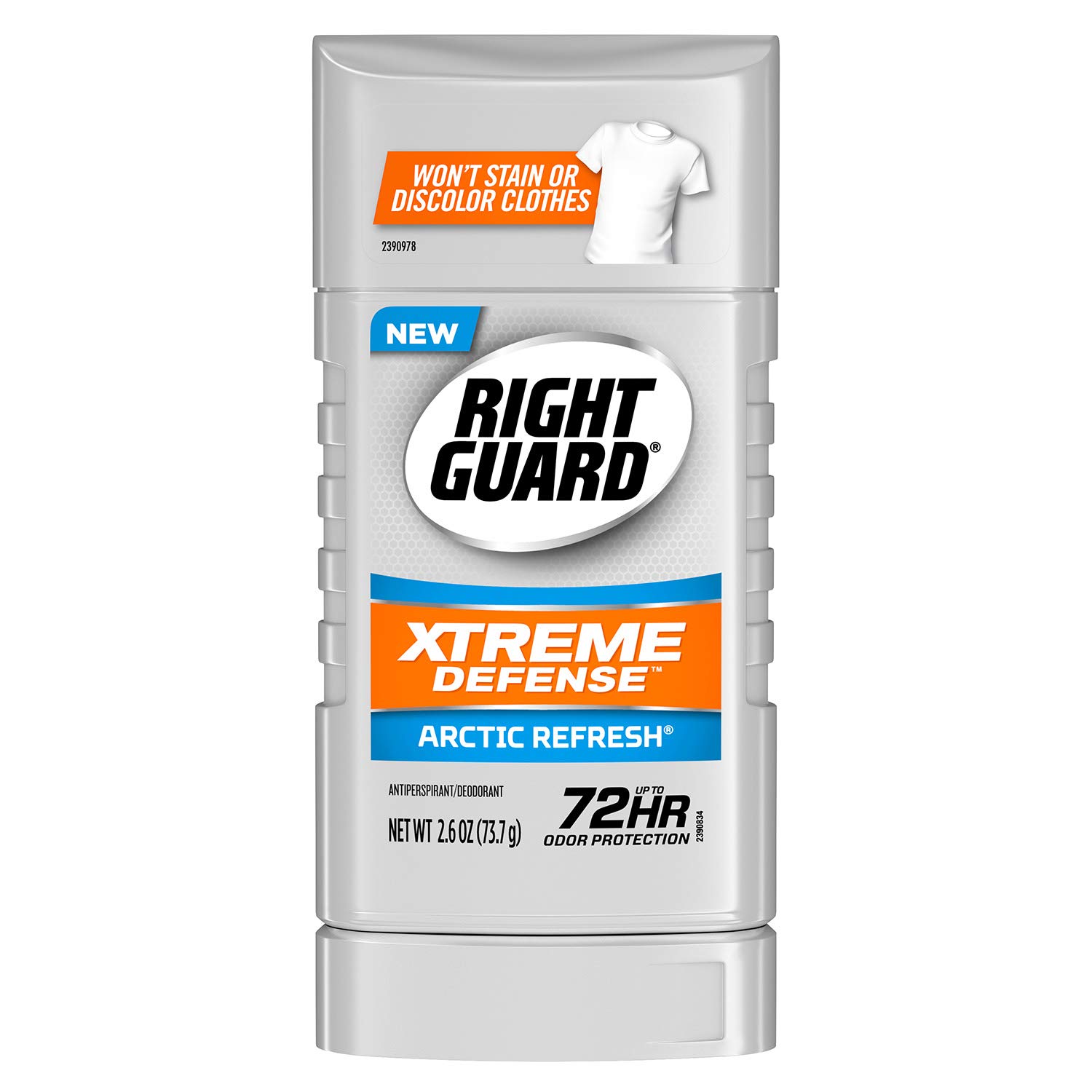 Right Guard Xtreme Defense Antiperspirant Deodorant Invisible Solid Stick, Arctic Refresh, 2.6 Ounce (Count of 4) : Beauty