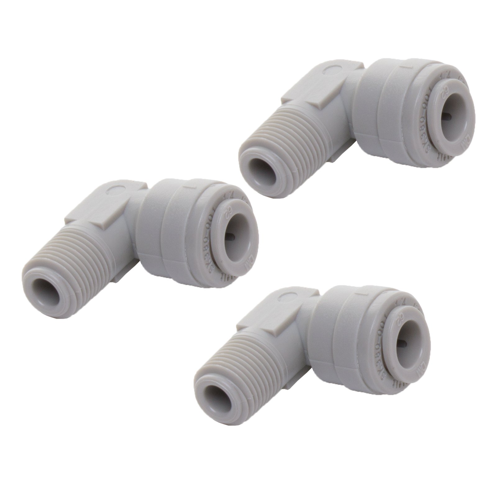 1/4 inch to 1/4 inch Male Thread Push Fit Elbow - Compatible with John Guest Component PI480822S (3)