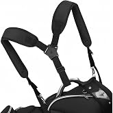 Aliennana Golf Bag Shoulder Strap, Universal Golf Bag Strap Replacement Double Shoulder Adjustable Strap Padded Golf Bag Carry Strap