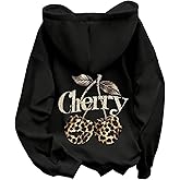 WDIRARA Women's Leopard Graphic Hoodies Long Sleeve Hooded Sweatshirt Pullover Tops