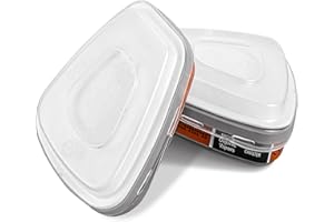 XIANZHO Respirator Cartridges& Filters - 60926 Filter Cartridges for Respirator, Particulate Filter Protect Against Organic Vapors, Dust, Acid Gases Compatible with 6000, 7000, FF-400 Series Respirator(2 Pcs)
