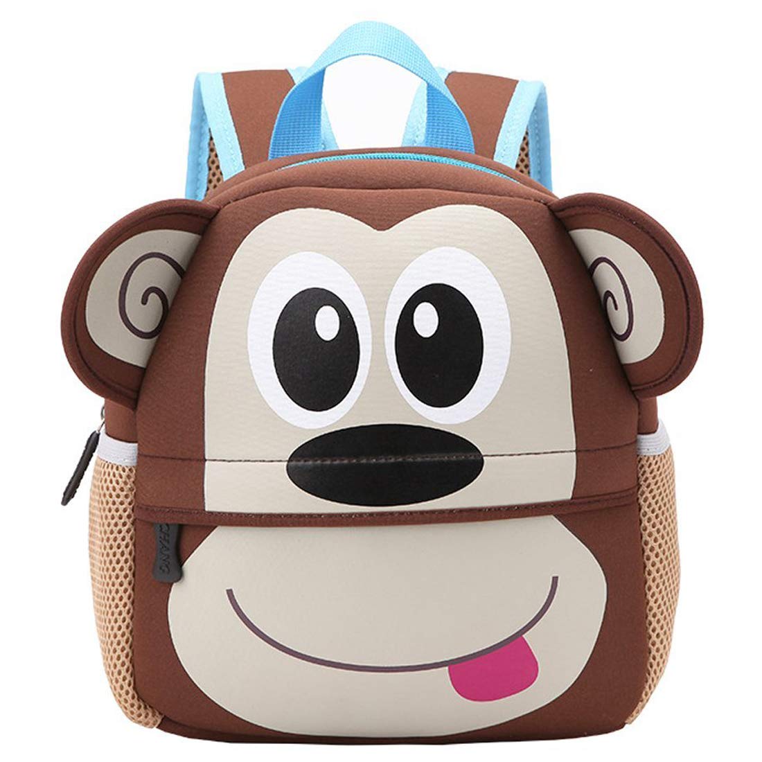 BAIGIO Children's Backpack Waterproof Nursery Bag Toddler Kids School Bag with Animal Design (Monkey, S)