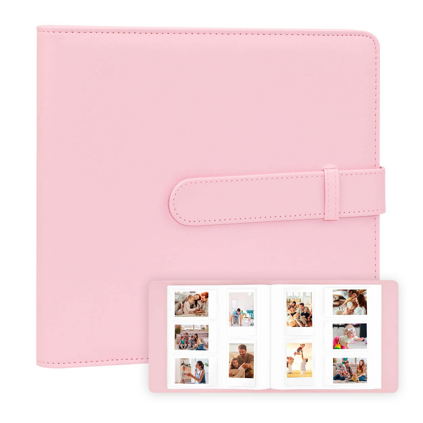 360 Pockets Photo Album for Fujifilm Instax Mini Camera, Polaroid Camera, for Fujifilm Instax Mini 11 12 9 40 Evo Liplay 8 7+ Instant Camera (Pink)