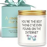 Funnyuncle You're The Best Thing I Found on The Internet Candles for Women,Men, Friend, 9oz Lavender Scented Soy Wax Gift for Boyfriend, Girlfriend, Anniversary, Birthday, Valentines Day Gifts