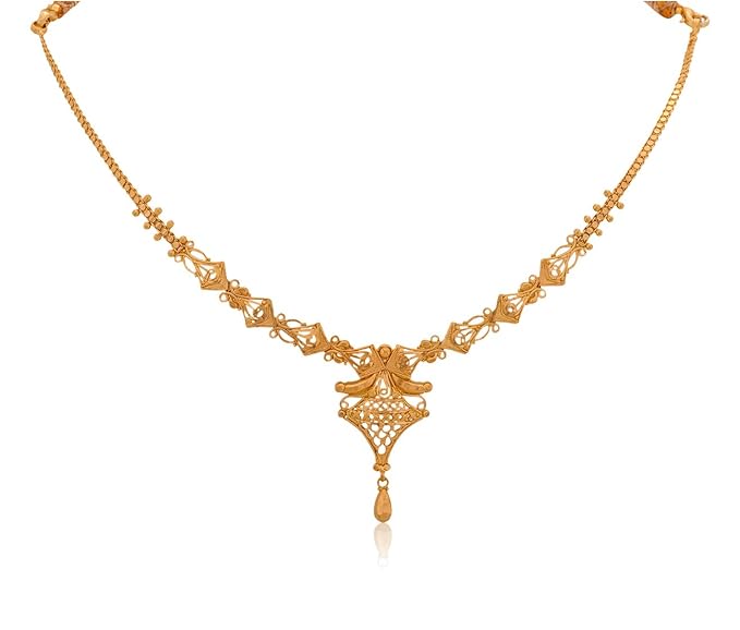 Buy Senco Gold Yellow Gold and Necklace for Women's (Gold) at Amazon.in