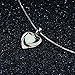 Lam Sence Sterling Silver 7mm Heart Shape White Created Opal Pendant Necklace