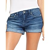 luvamia Women's Denim Jean Shorts High Waisted Stretchy Short Jeans