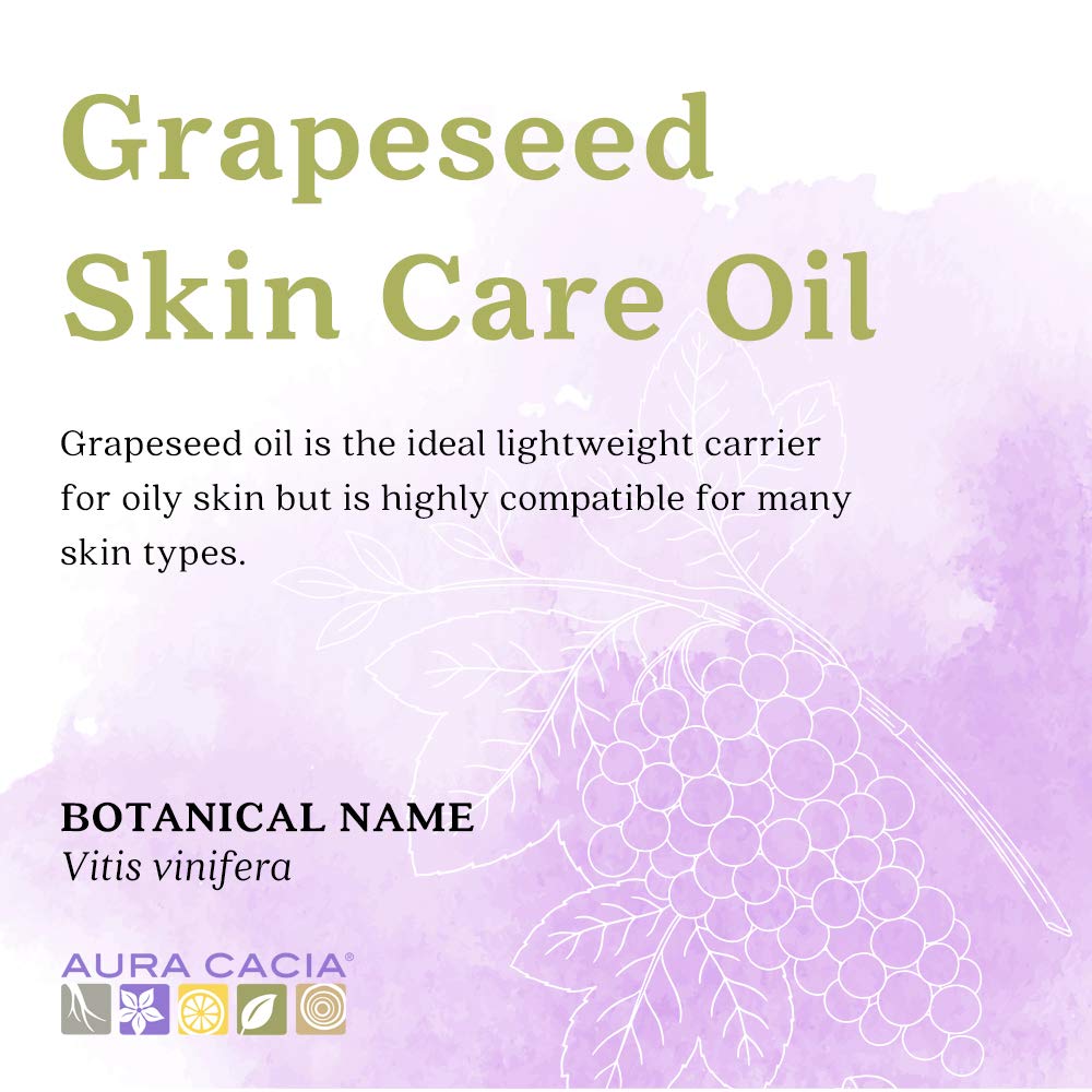 Aura Cacia Grapeseed Skin Care Oil | GC/MS Tested for Purity | 473ml (16 fl. oz.): Beauty