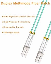 VANDESAIL LC to LC Fiber Patch Cable 6 Pack, OM3