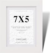 Fabian Clarke London 7x5 Modern White Wooden Frame with 6x4 Mount