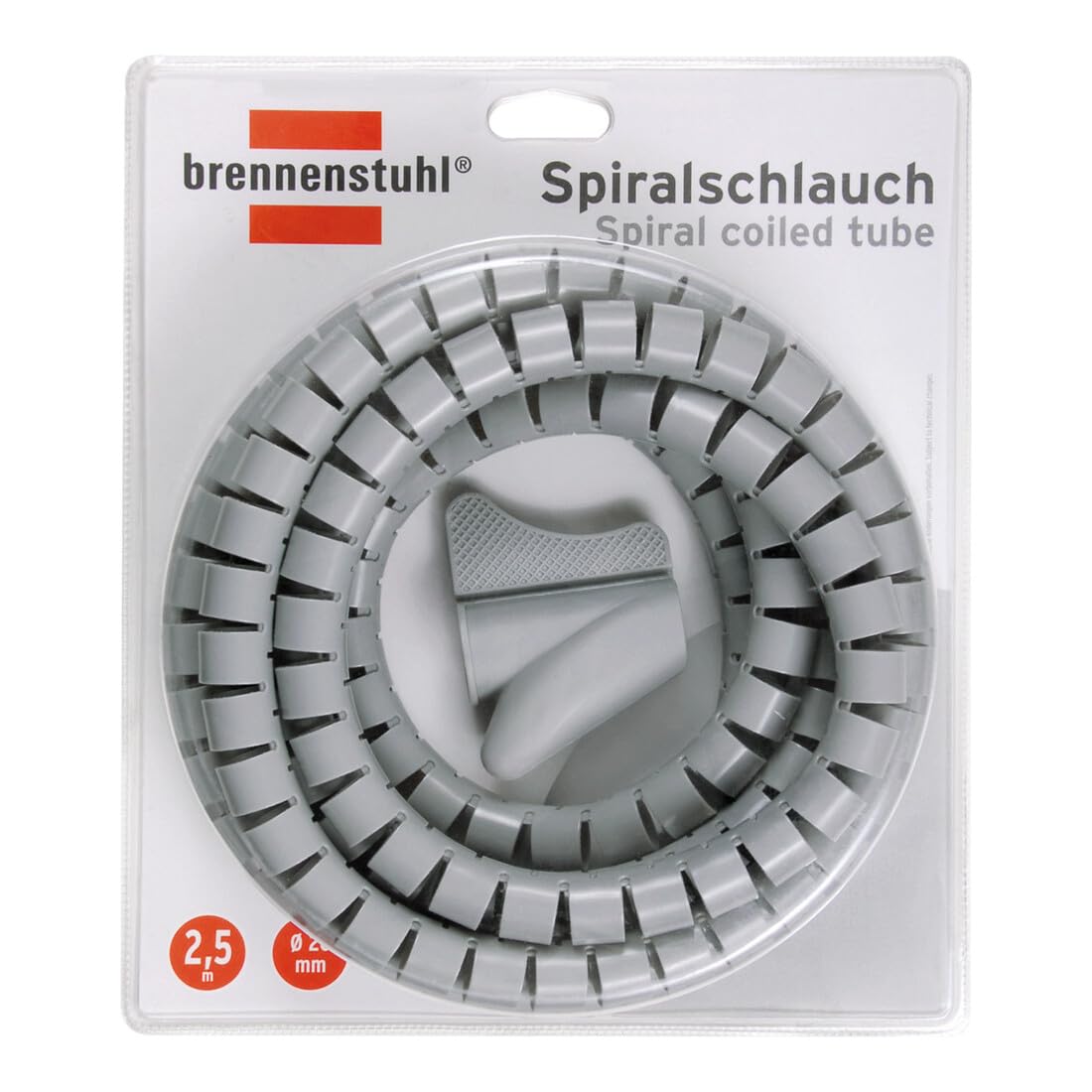 Brennenstuhl Spiral coiled tube L = 2,5m; Ø = 20mm grey
