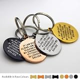 Padding Paws Personalised Engraved Dog Tag Black Round S view 4