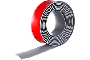 Bnell Floor Transition Strip Floor Cover Strips Self Adhesive Flooring Transitions Laminate Floor Strip Vinyl Floor Flat Divider Strip for for Joining Floor Gaps (3.28FT,1.57inch, Grey)