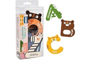 JCREN Jumbo Magnetic Letters Animals Alphabet Toys,Fridge Magnets Stick Large ABC Alphabet Uppercase Toy Set Preschool Learning Spelling Refrigerator Gift for 3 4 5 Year Old Toddler Kids Boys Girls